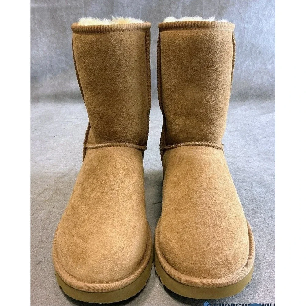 UGG Classic Short II Boots Chestnut Suede Sheepskin 1016223 Womens 7